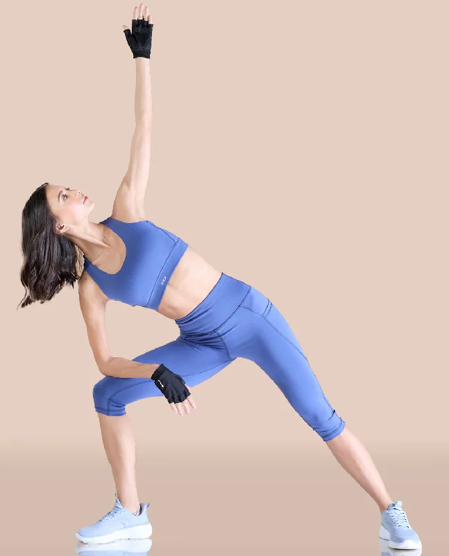 Yoga Bar with Hemp and Chia Seeds -High Waisted 3/4 Leggings in Second SKN Fabric
