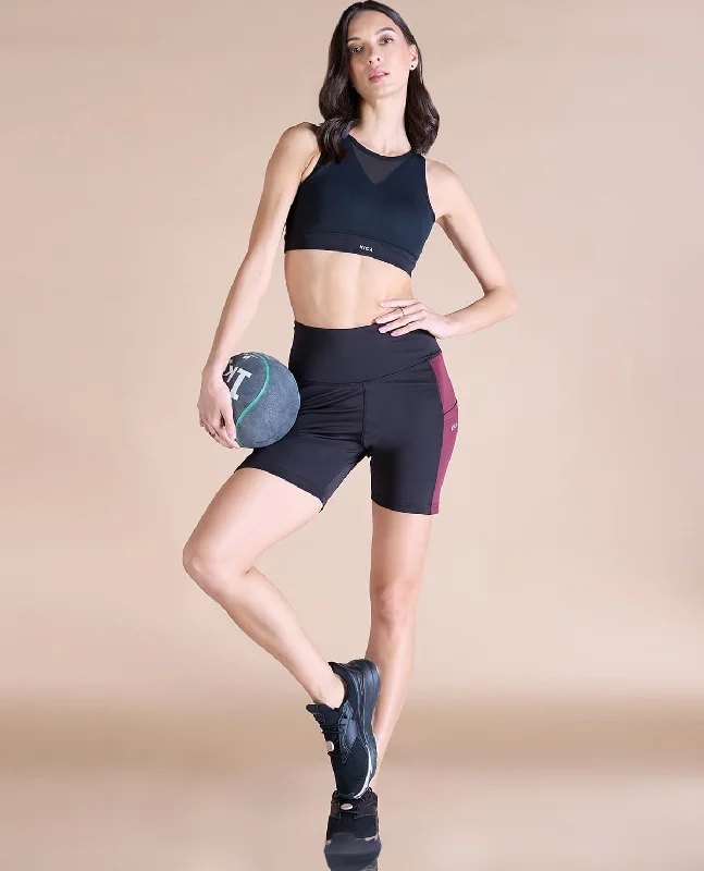 Yoga Bars for Energy and Focus -High Waisted Cycling Shorts in Second SKN Fabric
