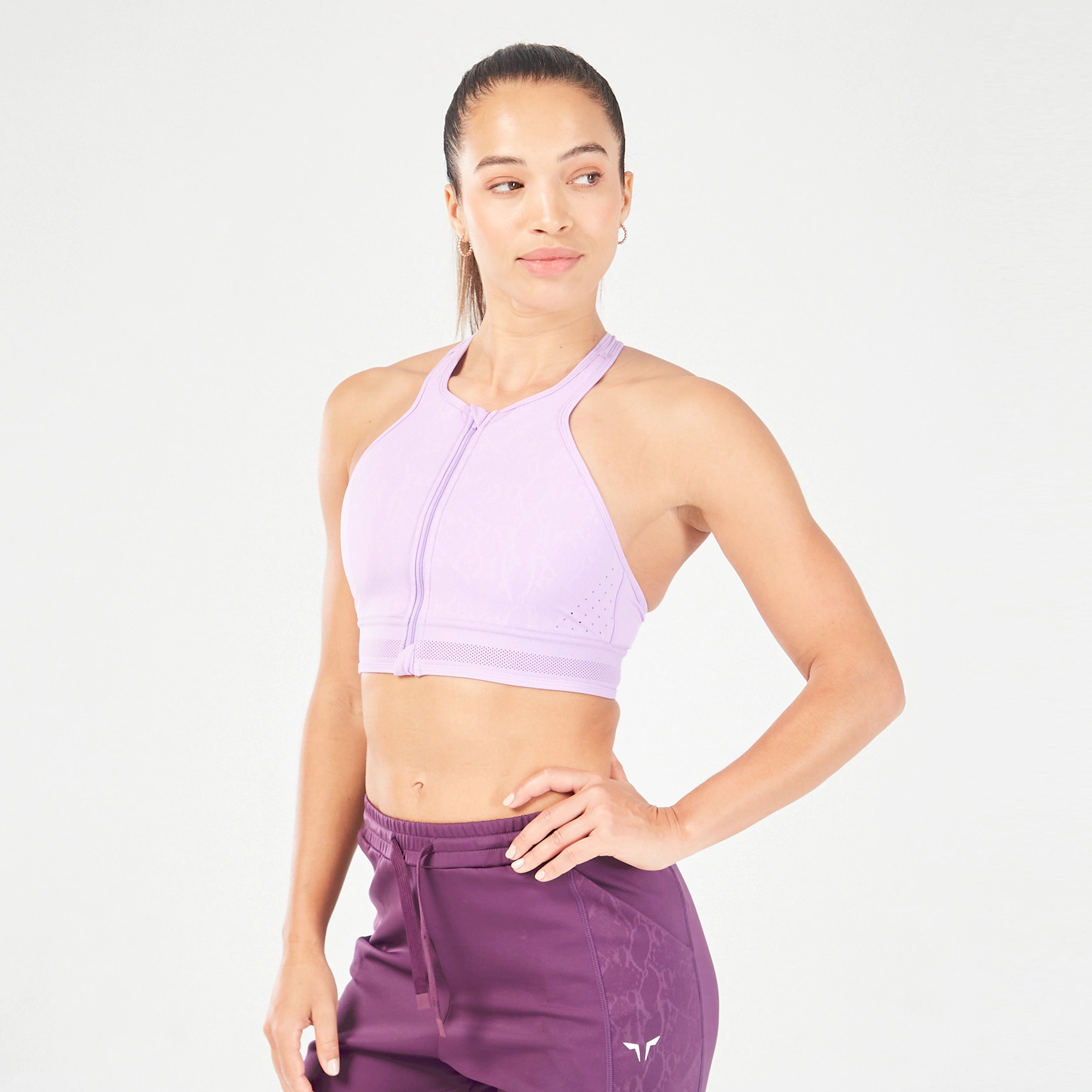 Yoga Bar with Maca for Increased Energy -Serpent Zip Up Bra - Purple Rose