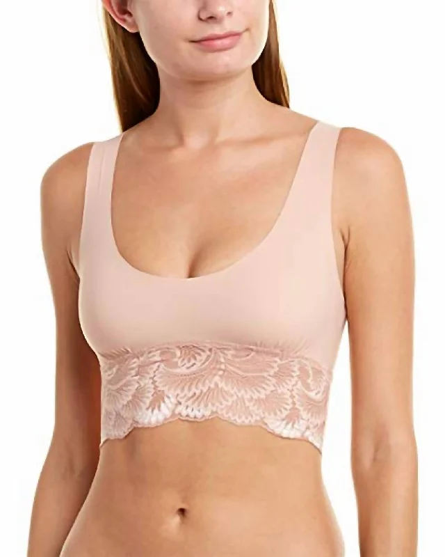 Yoga Bar with Maca for Increased Energy -Sexy And Smooth Lace Trim Longline Bralette In Rose Yoga Bar with Maca for Increased Energy -Sexy And Smooth Lace Trim Longline Bralette In Rose
