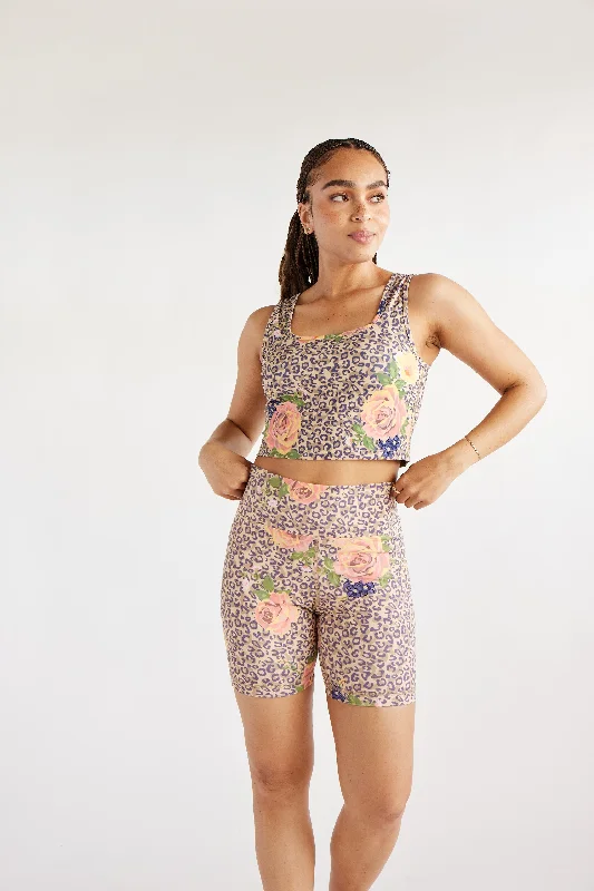 Yoga Bar for After Yoga Class -Simple Crop Top - Wild Rose