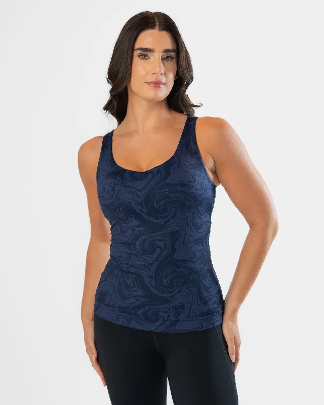 Yoga Bar for Antioxidant-Rich Nutrition -Skin Shakti Tank (Long) - Twilight Swirl