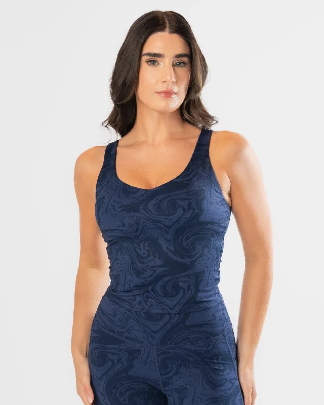 Yoga Bar for Boosting Metabolism -Skin Shakti Tank (Mid-Length) - Twilight Swirl