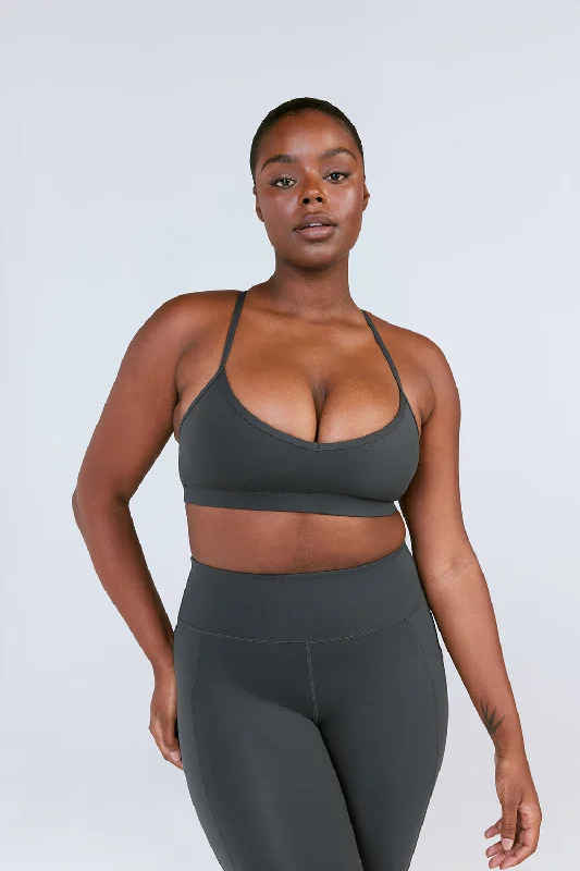 High-Protein Vegan Yoga Bars -SKINLUXE LIFT SPORTS BRA - DEEP TEAL