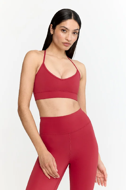 Protein-Packed Yoga Bar with Oats -SKINLUXE MULTIWAY LIFT SPORTS BRA - RETRO RED