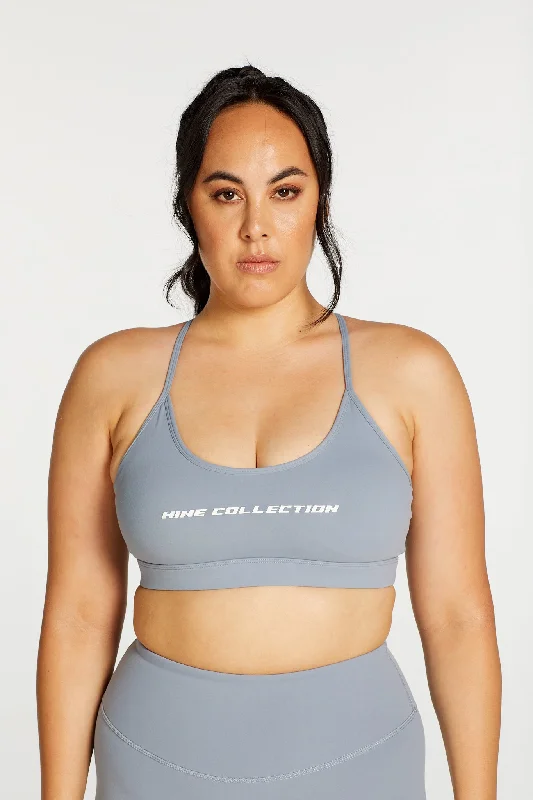 Yoga Bar with Nut Butter -THIN RACER BRA DUSTY BLUE