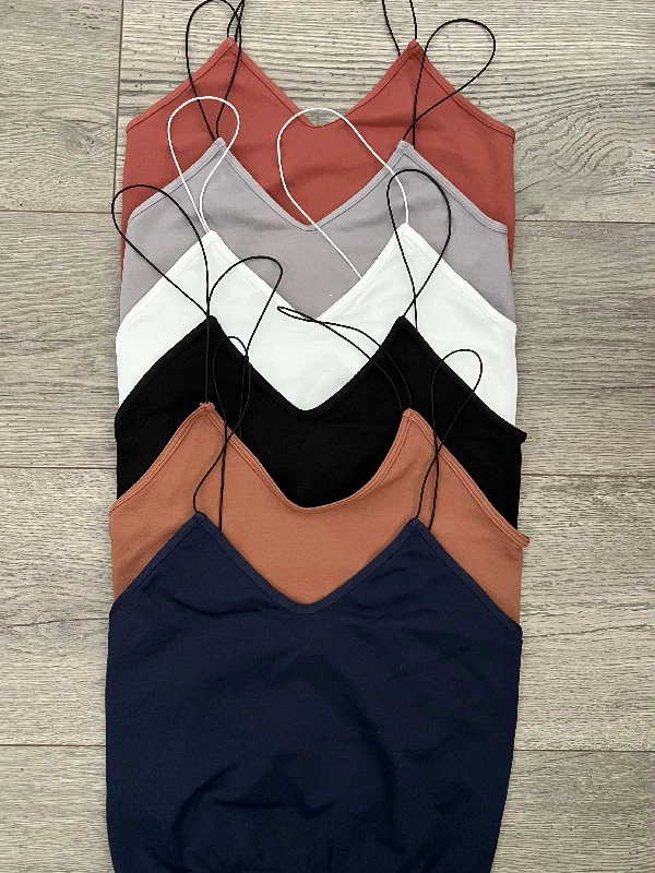 Yoga Bar for Mindfulness and Focus -Skinny Strap Cropped Cami - Multiple Colors