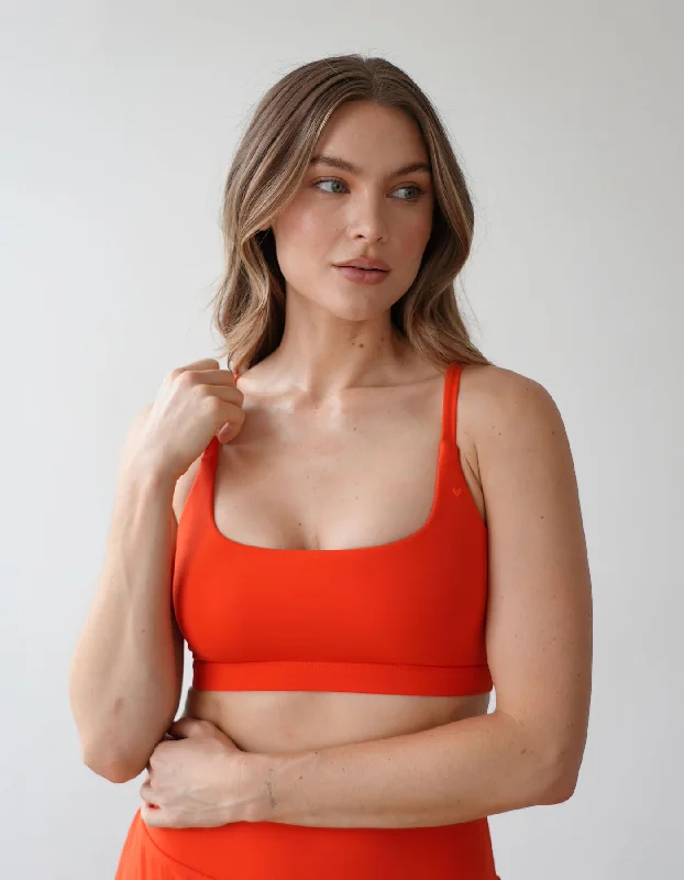 Yoga Bar with Antioxidants and Fiber -Skye Sports Bra - Fiery