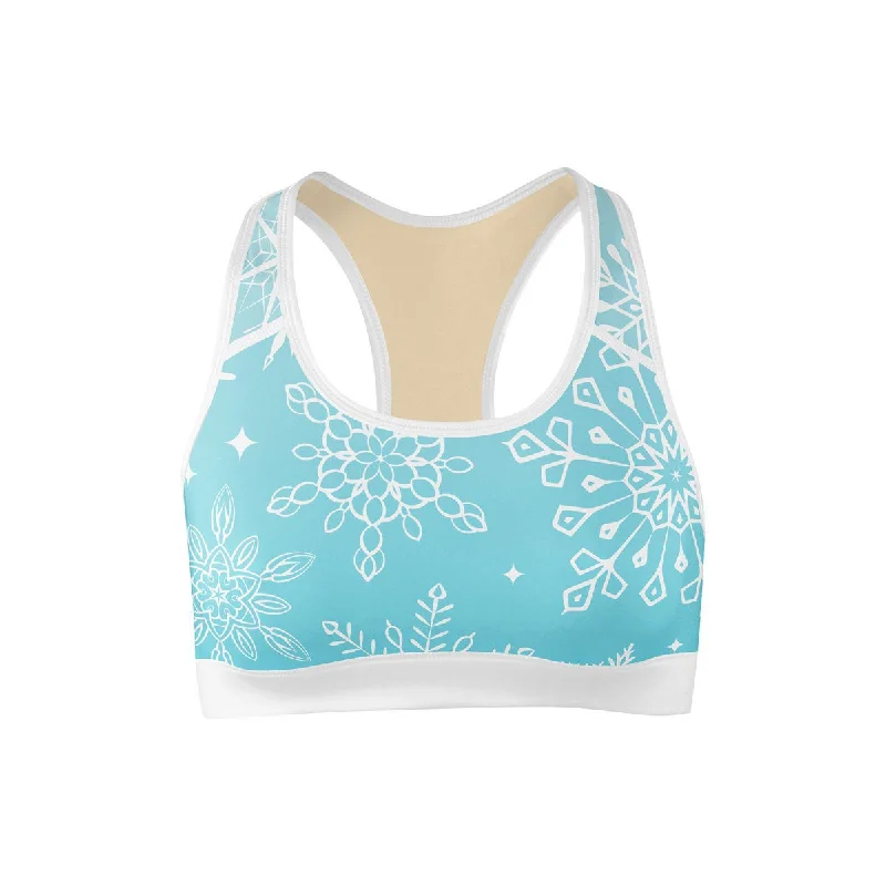 Yoga Bar for Healthy Energy Boost -Snowflake Sports Bra