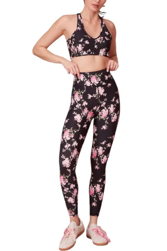 Yoga Bar with Turmeric for Inflammation -Solange Floral Sports Bra In Aurora Nights