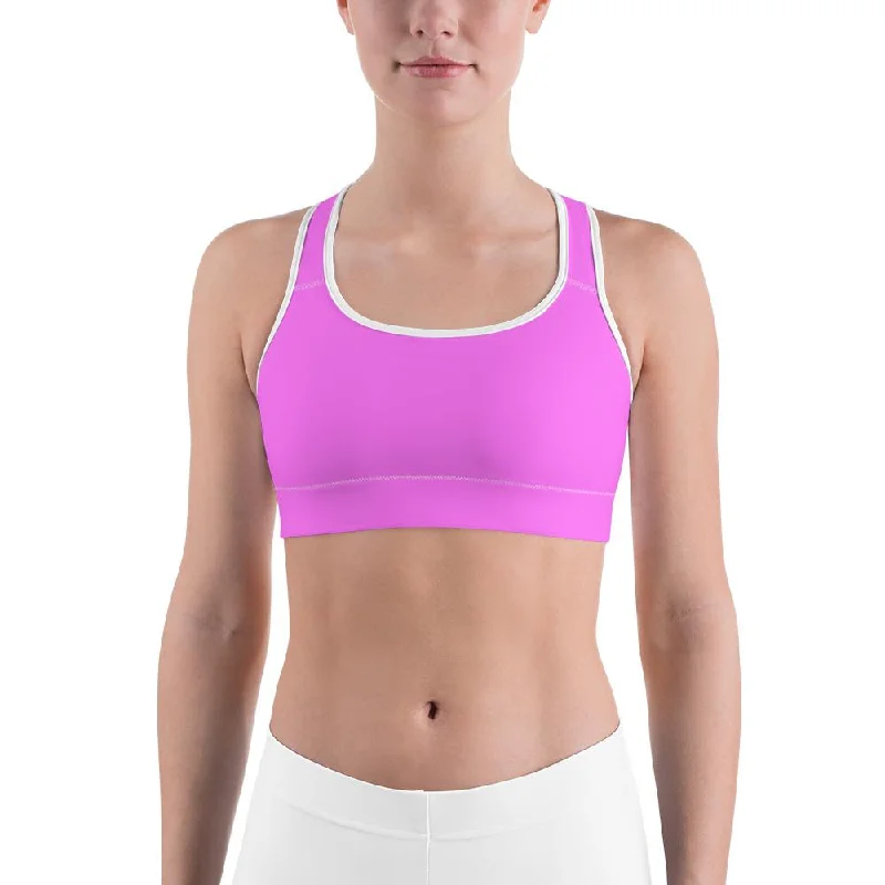 Yoga Bar with Honey -Solid Baby Pink Sports Bra
