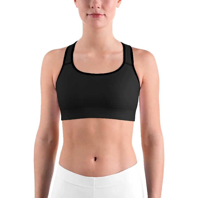Yoga Bar with Maple Syrup -Solid Charcoal Grey Sports Bra