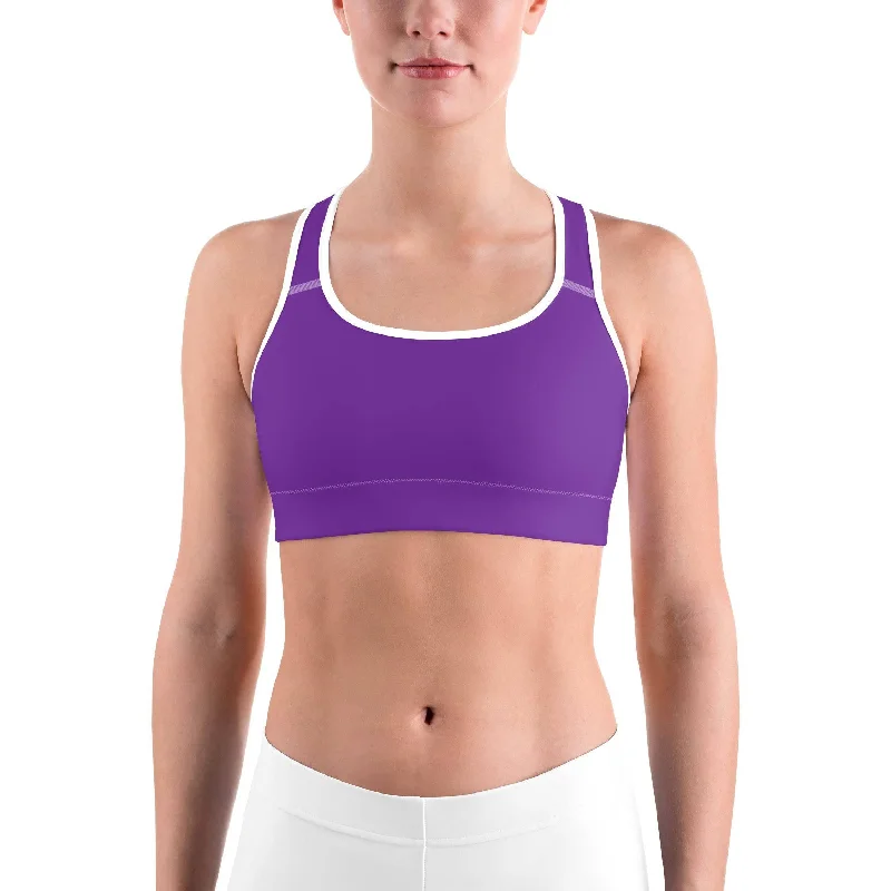 Yoga Bar with Pea Protein -Solid Lavender Sports bra