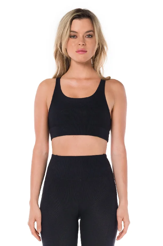 Yoga Bar with Healthy Prebiotic Fibers -Solstice Escalate Ribbed Bra Top
