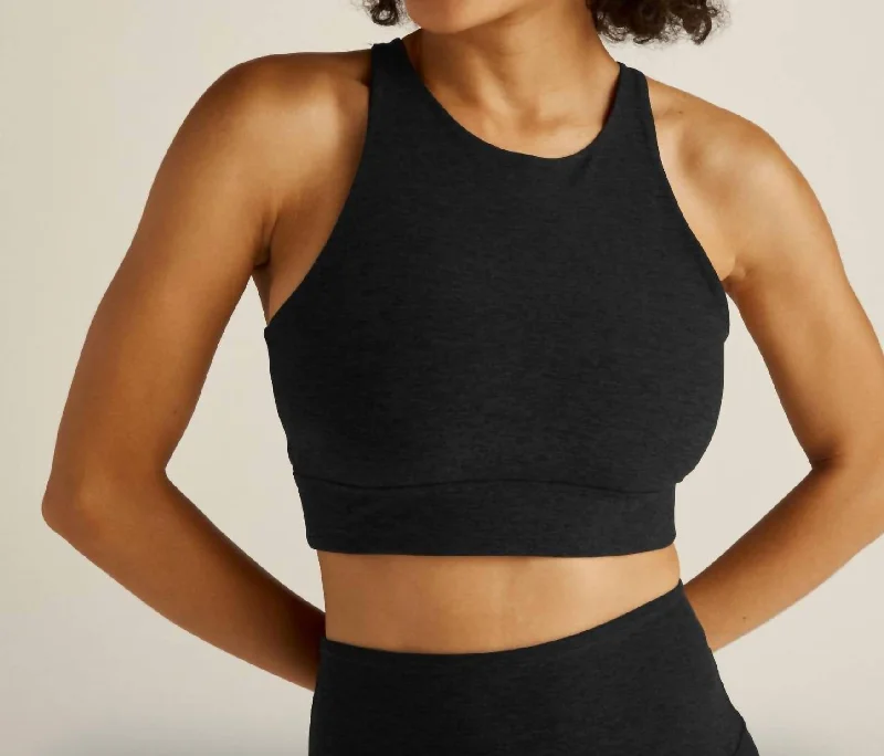 Yoga Bar with Chia Seeds -Spacedye Enlighten Long Line Bra In Black