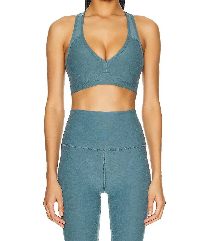 Yoga Bar with Probiotic Power -Spacedye Lift Your Spirts Bra In Storm Heather