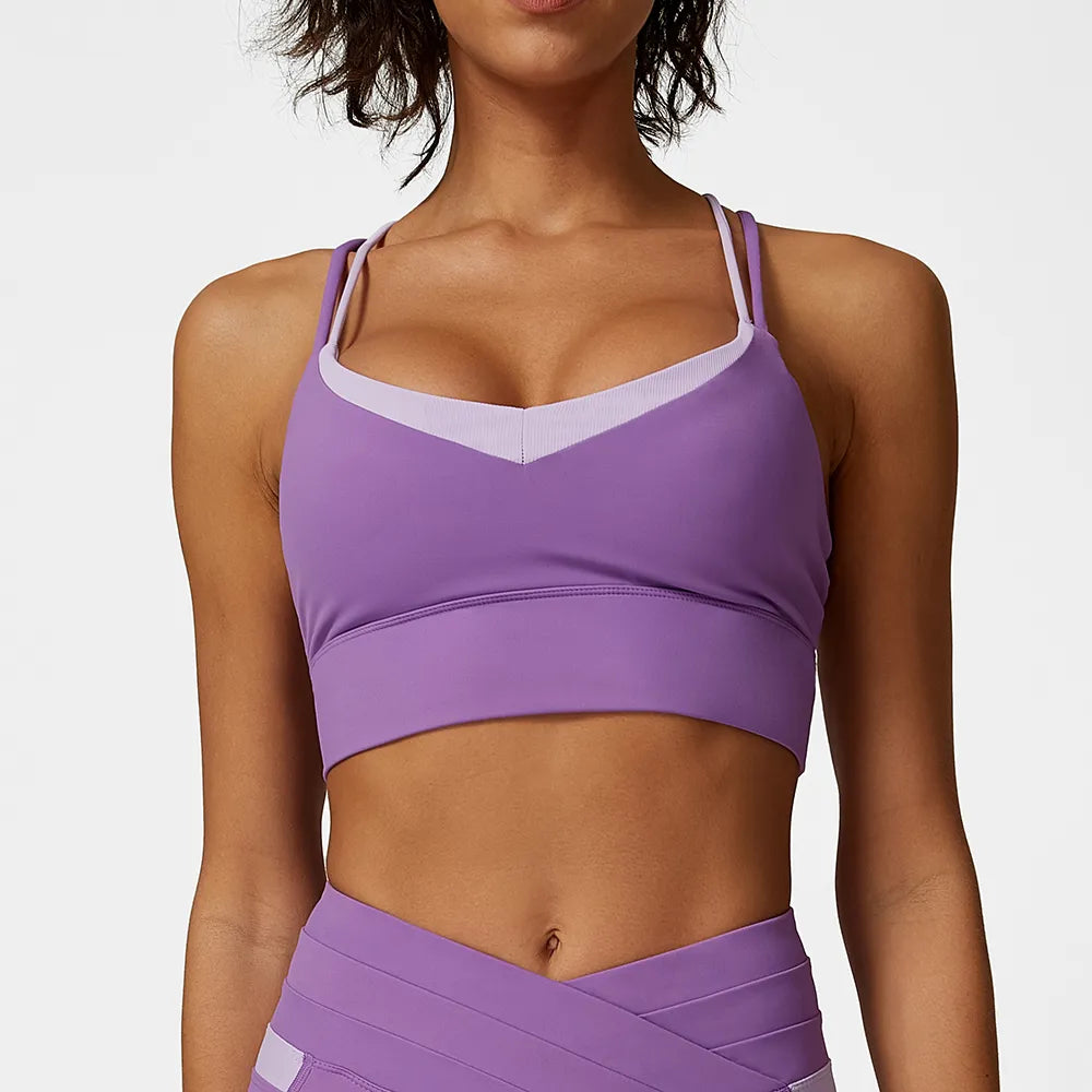 Yoga Bars for Antioxidant Benefits -SPARK Contrast Colors Yoga Bra SB2395