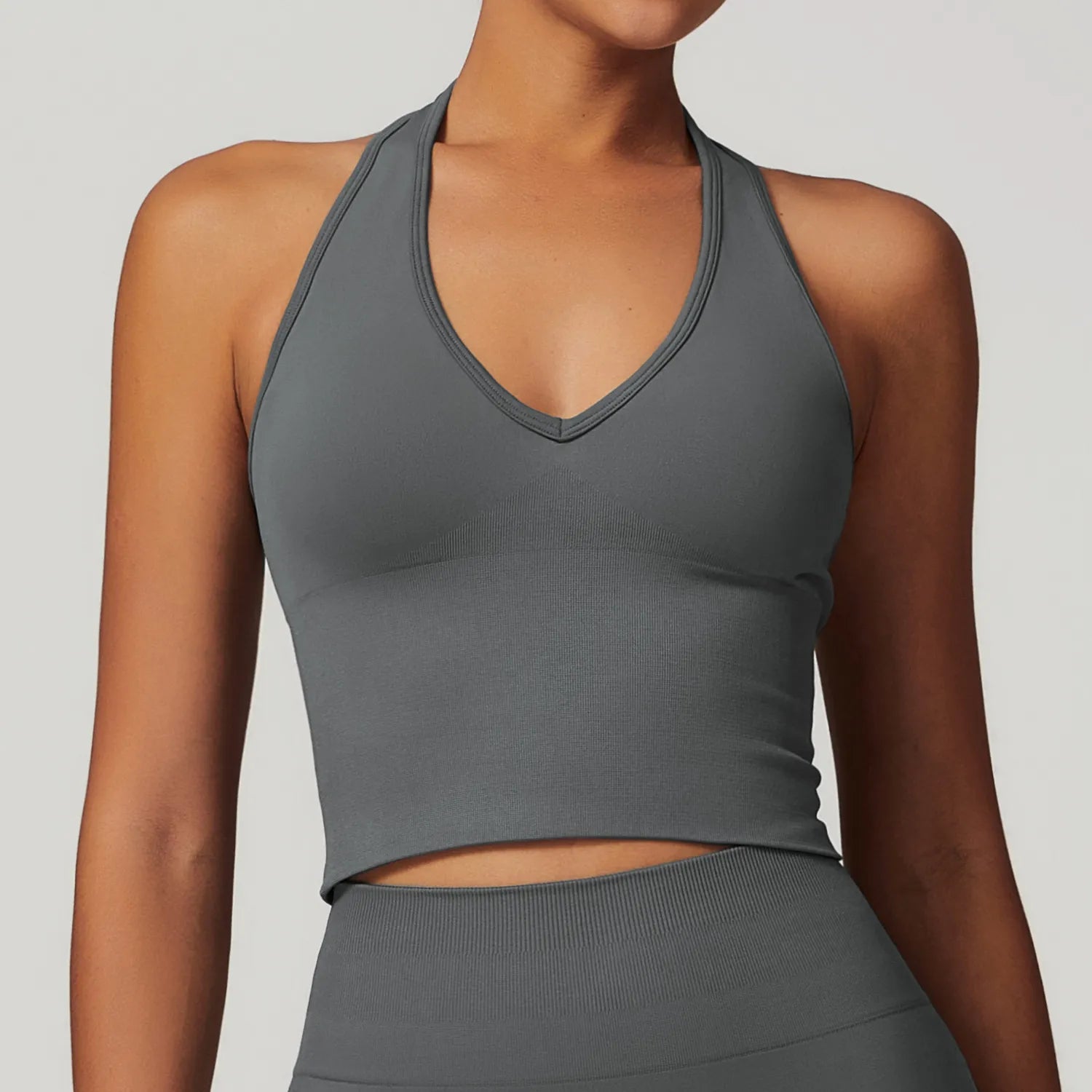 Yoga Bars with Antioxidants -SPARK Seamless Halter Sports Bra ZC7725