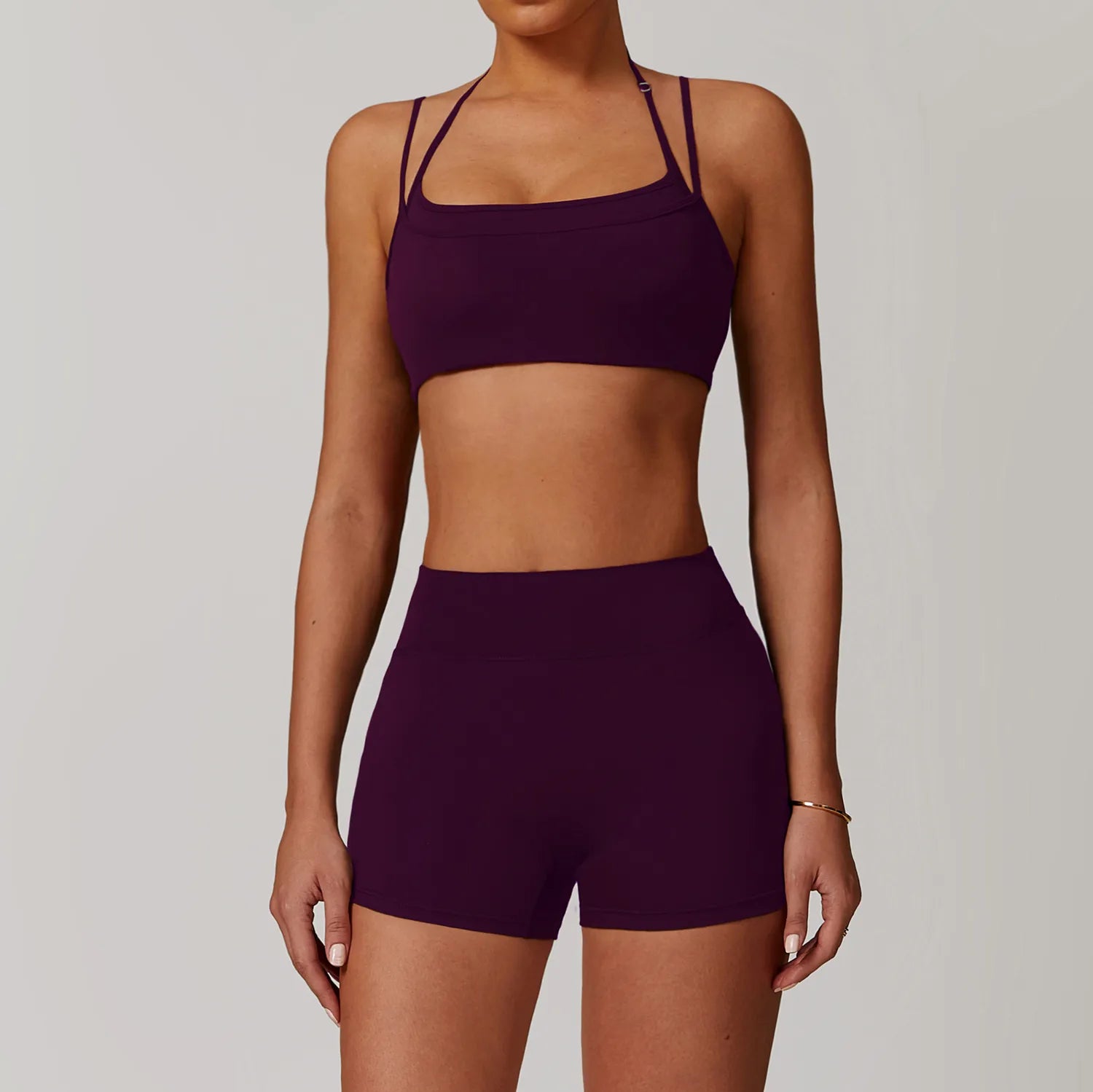 Yoga Bar with Organic Maple Syrup -SPARK Spaghetti Strap Halter Bra ZC9000