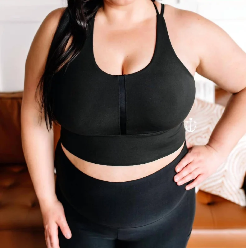 Yoga Bar with Almond Flour -Sports Bra In Black