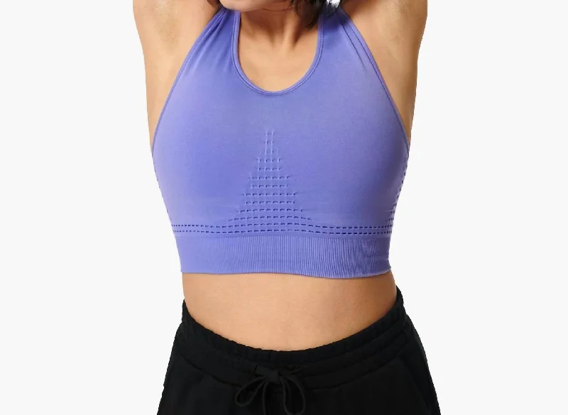 Yoga Bar for Hydration and Energy -Stamina Sports Bra In Cornflower Blue