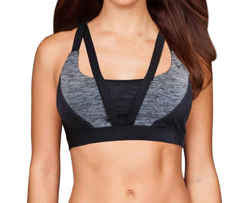 Yoga Bars with Raw Ingredients for Pure Nutrition -Strappy Devant Low Impact Bra In Stone