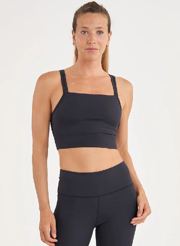 Yoga Bar with Blueberries -Strappy Square Neck Bra