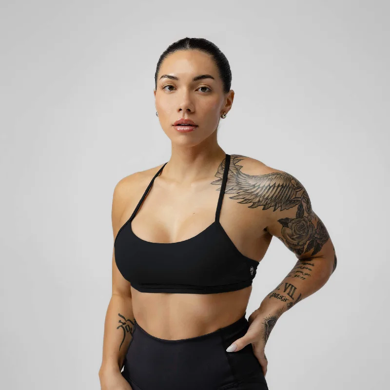 Yoga Bar with Cashews -Strategy Bra - Black