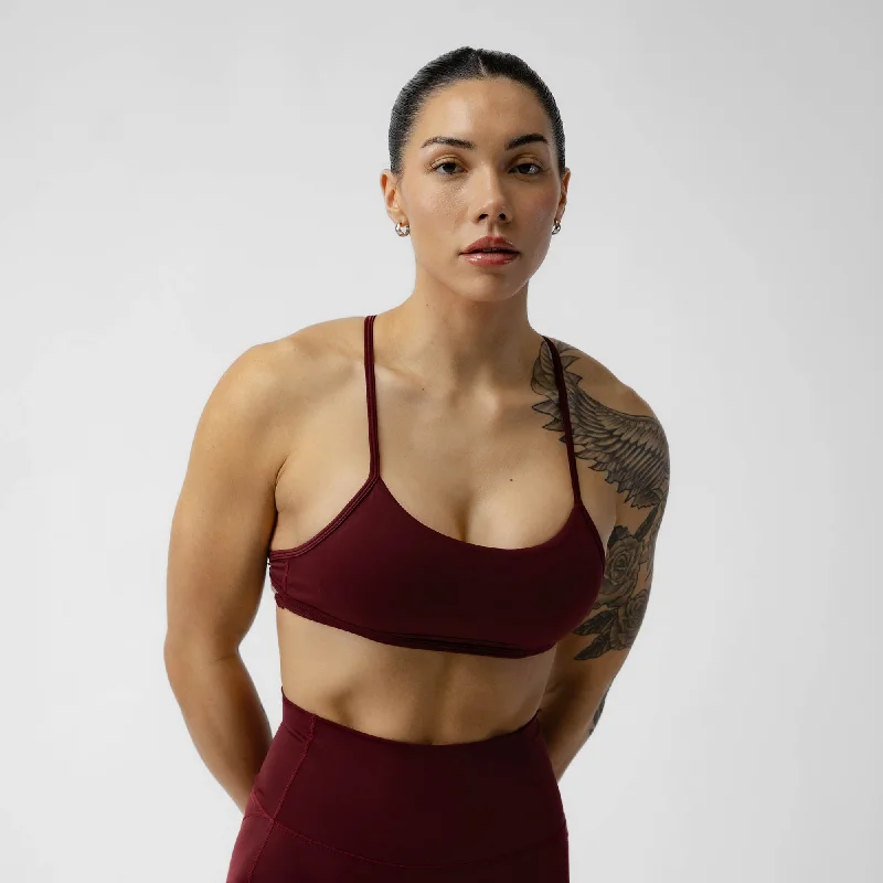 Yoga Bar for Optimal Performance -Strategy Bra - Wine