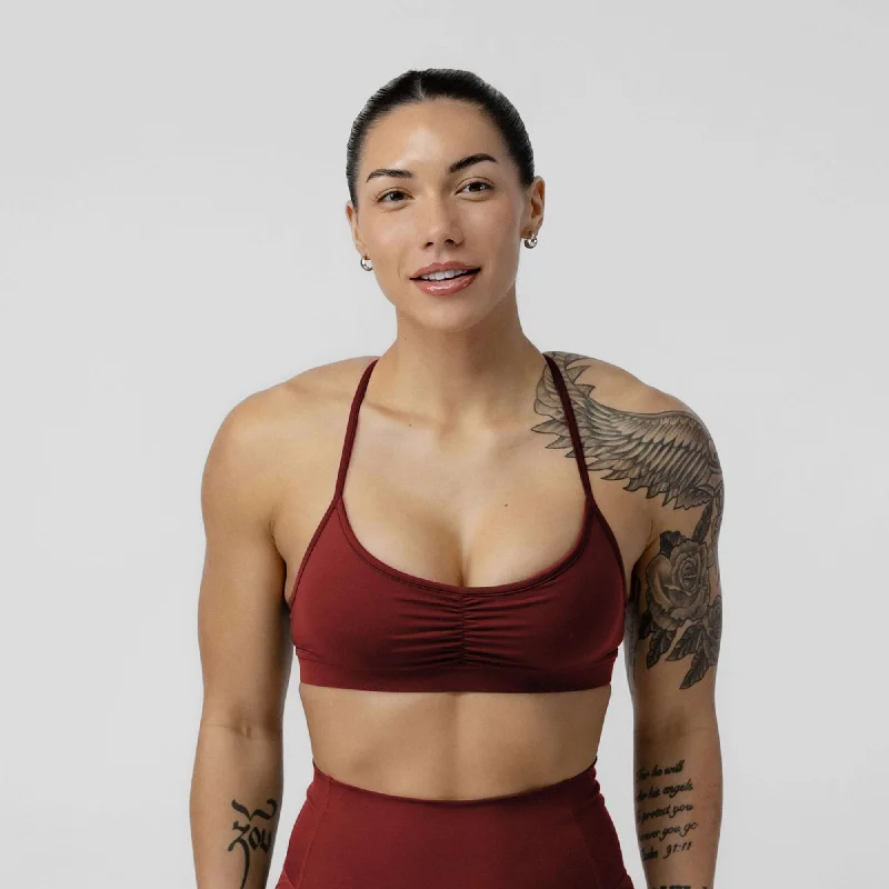 Yoga Bar with Cranberries -Strive Bra - Ember Red