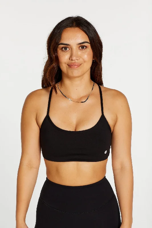 Yoga Bars for Protein and Fuel -OPEN BACK BRA ONYX