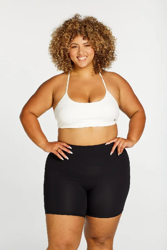 Vegan Energy Yoga Bars -OPEN BACK BRA WHITE