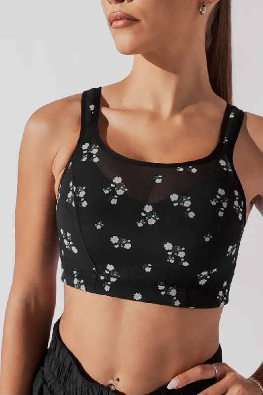 Yoga Bar with Raw Honey -Superbra® - Black Folkfloral