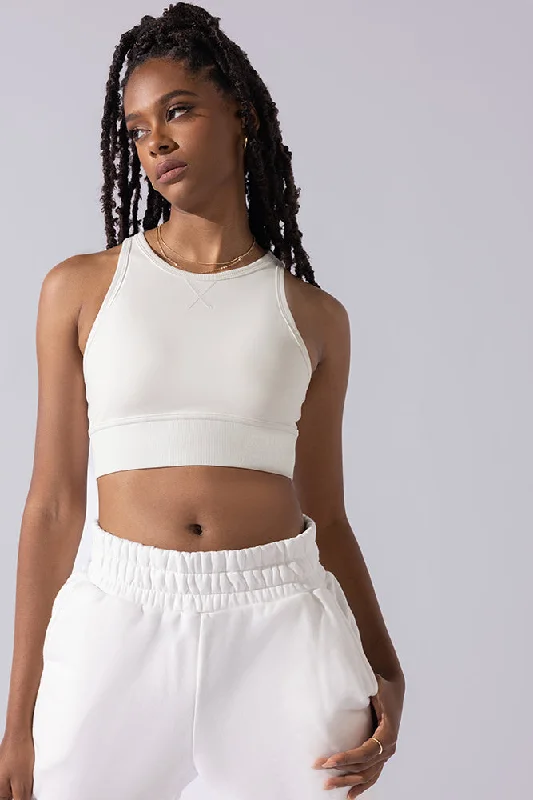 Yoga Bar with Apricots and Almonds -Sweat Sesh Crop Top - Cream
