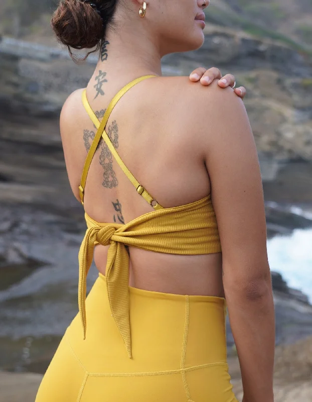 Yoga Bar with Moringa and Matcha -Sweet & Cozy Ribbed Sports Bra - Honey