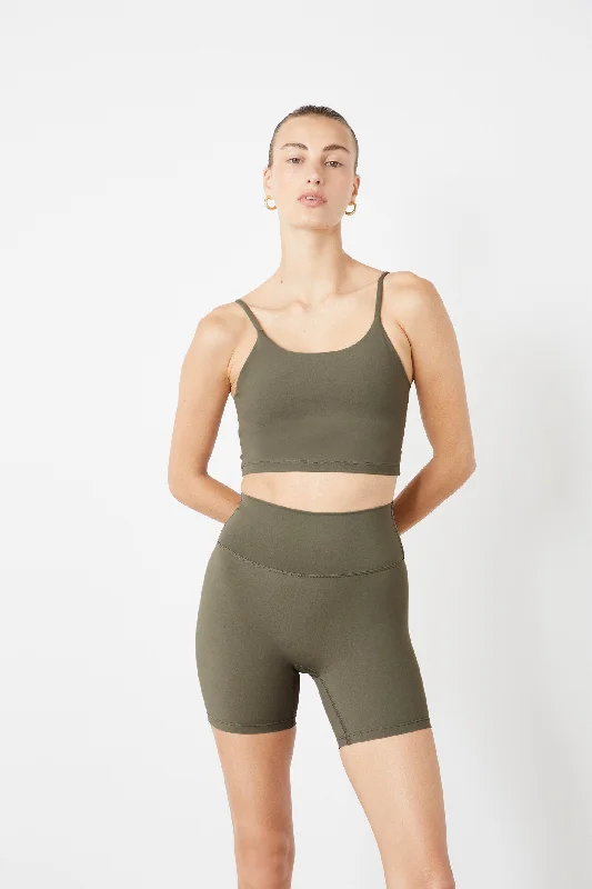 Yoga Bar for Busy Athletes -Tank Bra - Olive Green