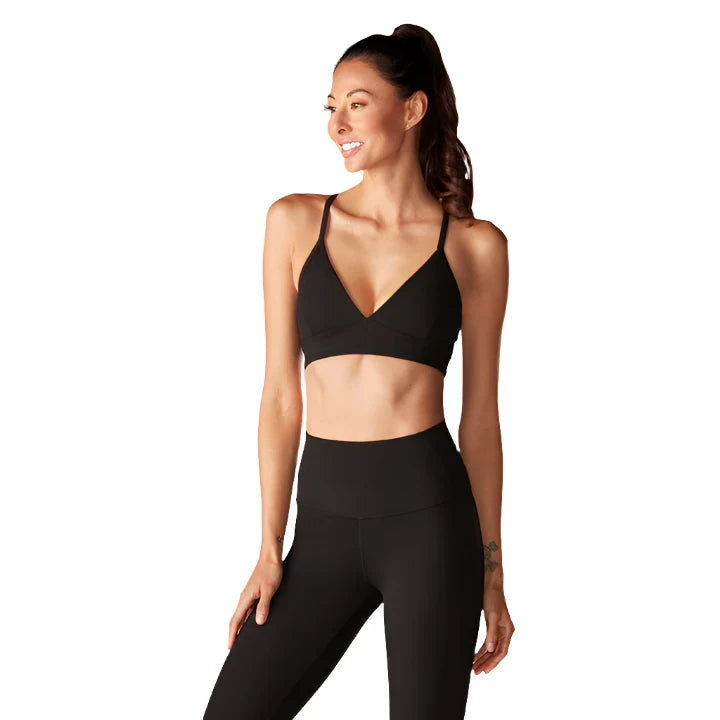 Yoga Bar for Vegan Athletes -Tavi Active Studio Bra Top Ebony C032