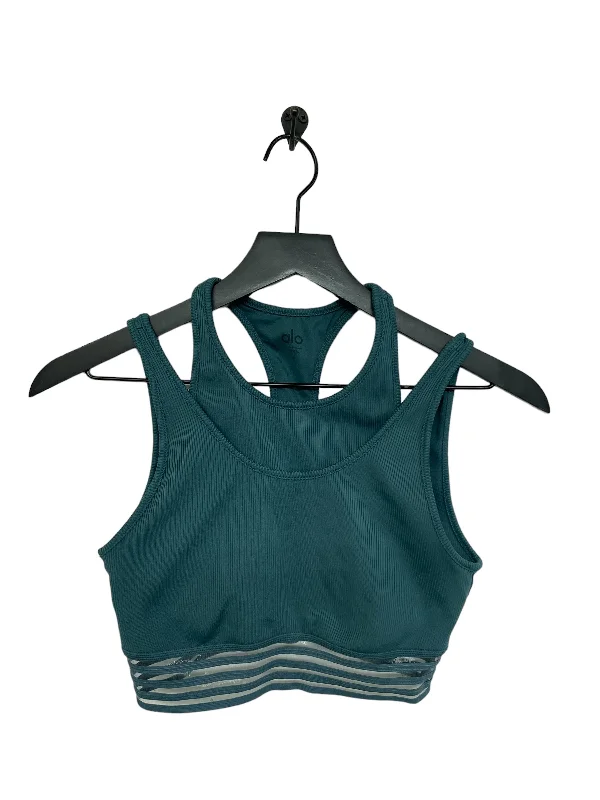 Vegan Protein Yoga Bar with No Fillers -Teal Athletic Bra Alo, Size M