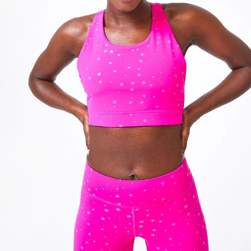 Yoga Bar with Collagen Protein -Pink Mini Stars Sports Bra