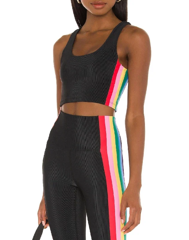 Yoga Bar with Black Seed Oil -Tessa Top In Rainbow Stripe