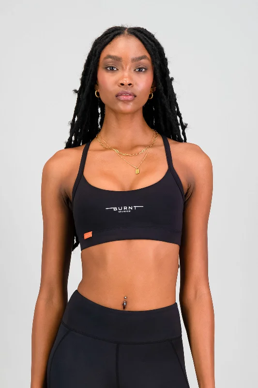 Yoga Bar for Pre-Yoga Snack -The Cali Sports Bra - Black