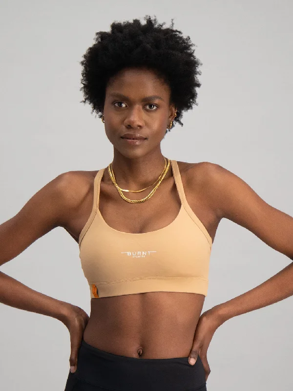 Yoga Bar with Pomegranate -The Cali Sports Bra - Sand