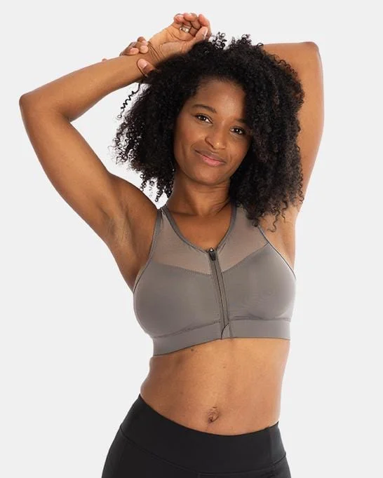 Yoga Bar for Workout Fuel -Handful The Closer Bra - Magnetic Gray