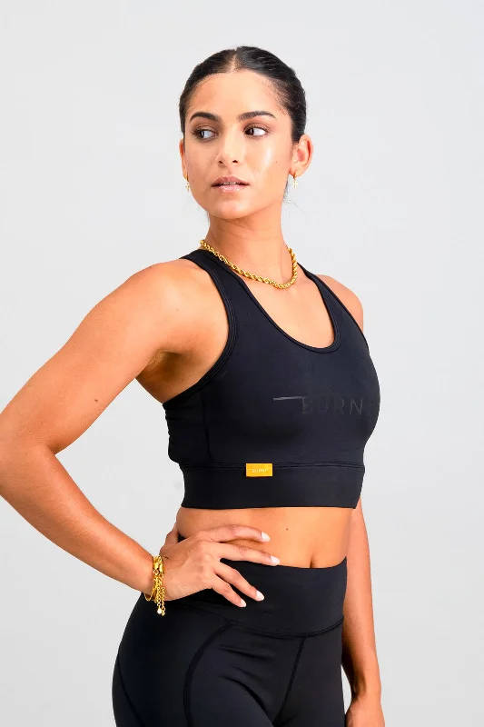 Yoga Bar with Pumpkin Seeds -The Essential Sports Bra - Black