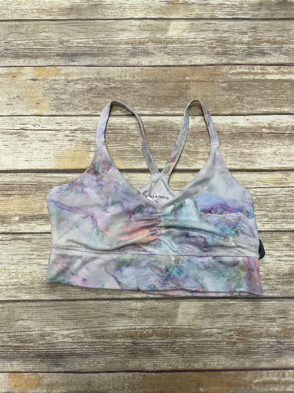 Yoga Bar with Raw Cacao -Tie Dye Print Athletic Bra Cme, Size L