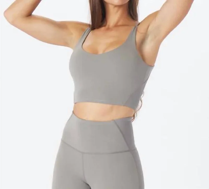 Yoga Bar with Energy-Boosting Cacao -Tone Up Bra In Silver Fog