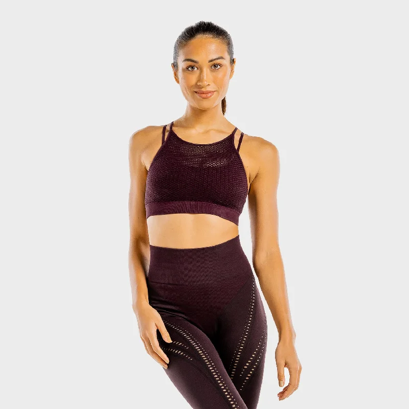 Yoga Bar with Healthy Probiotics -Ultra Sports Bra - Burgundy