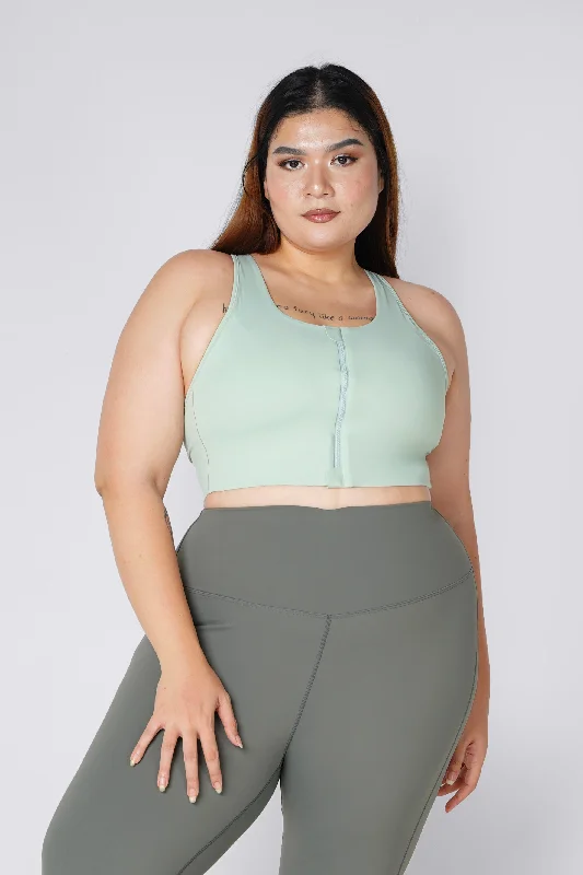 Yoga Bar with Superfood Greens -Unmatched High Support Zip Front Bra