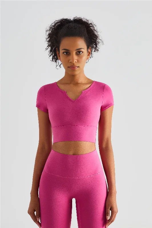 Yoga Bar with Raw Coconut for Energy -V Neck Bra Crop Top