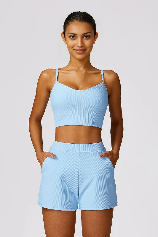 Yoga Bar with Real Food Ingredients -V Neck Ribbed Bra